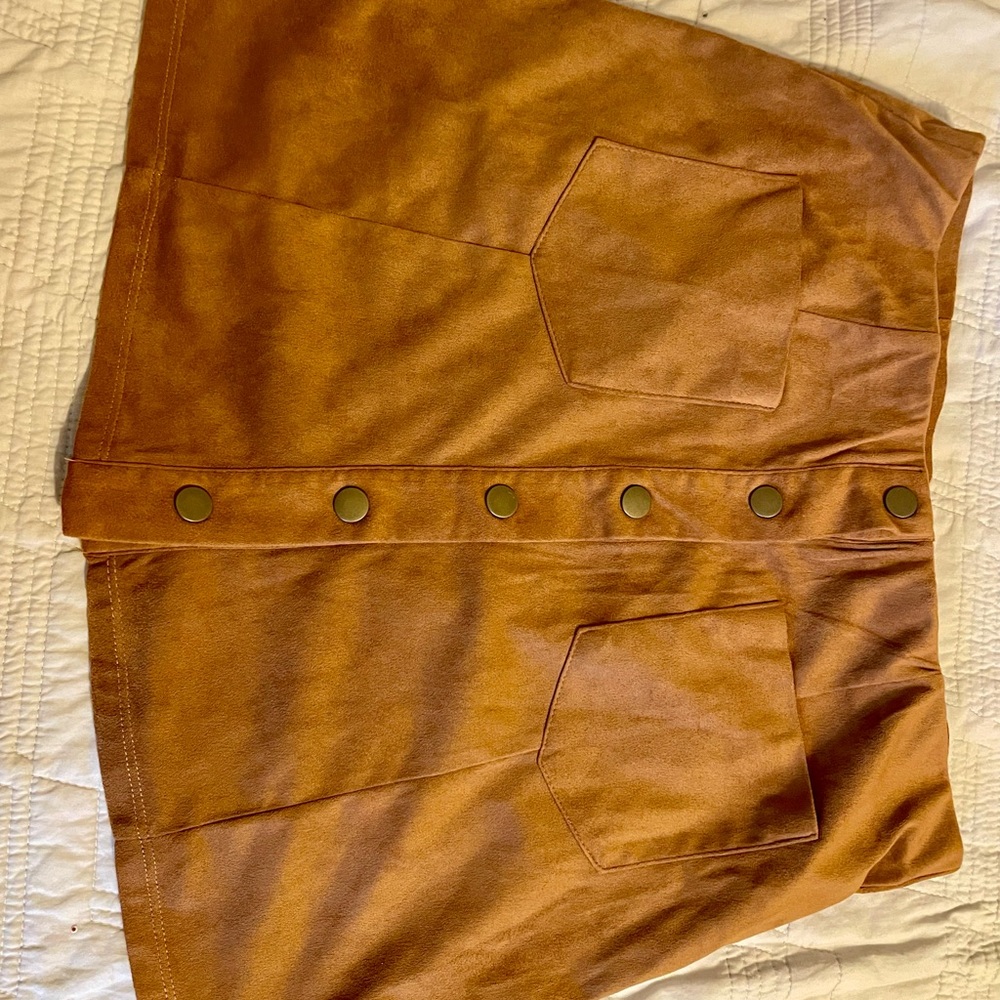 Forever 21 Tan Button-Front Skirt